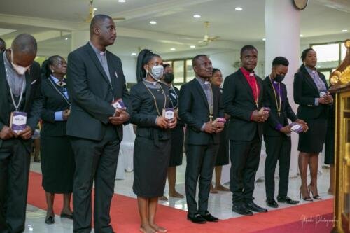 Pastors ready to be inducted, imparted, ordained and sent forth.