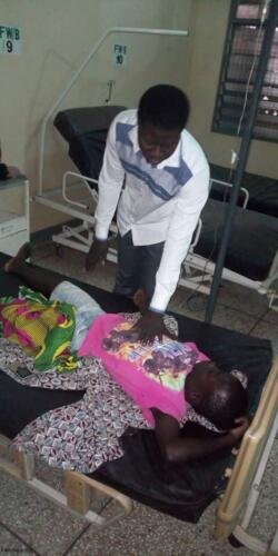 Student Samuel Effah Konadu releasing the healing power of God
