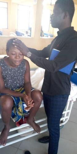 Student Samuel Effah Konadu releasing the healing power of God (9)